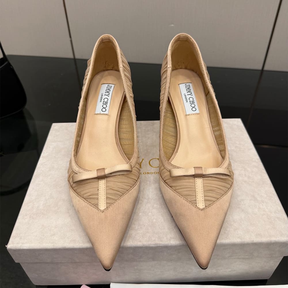 J1m*y Ch00 Ruched Tulle Pumps (EU SIZE 35-42)