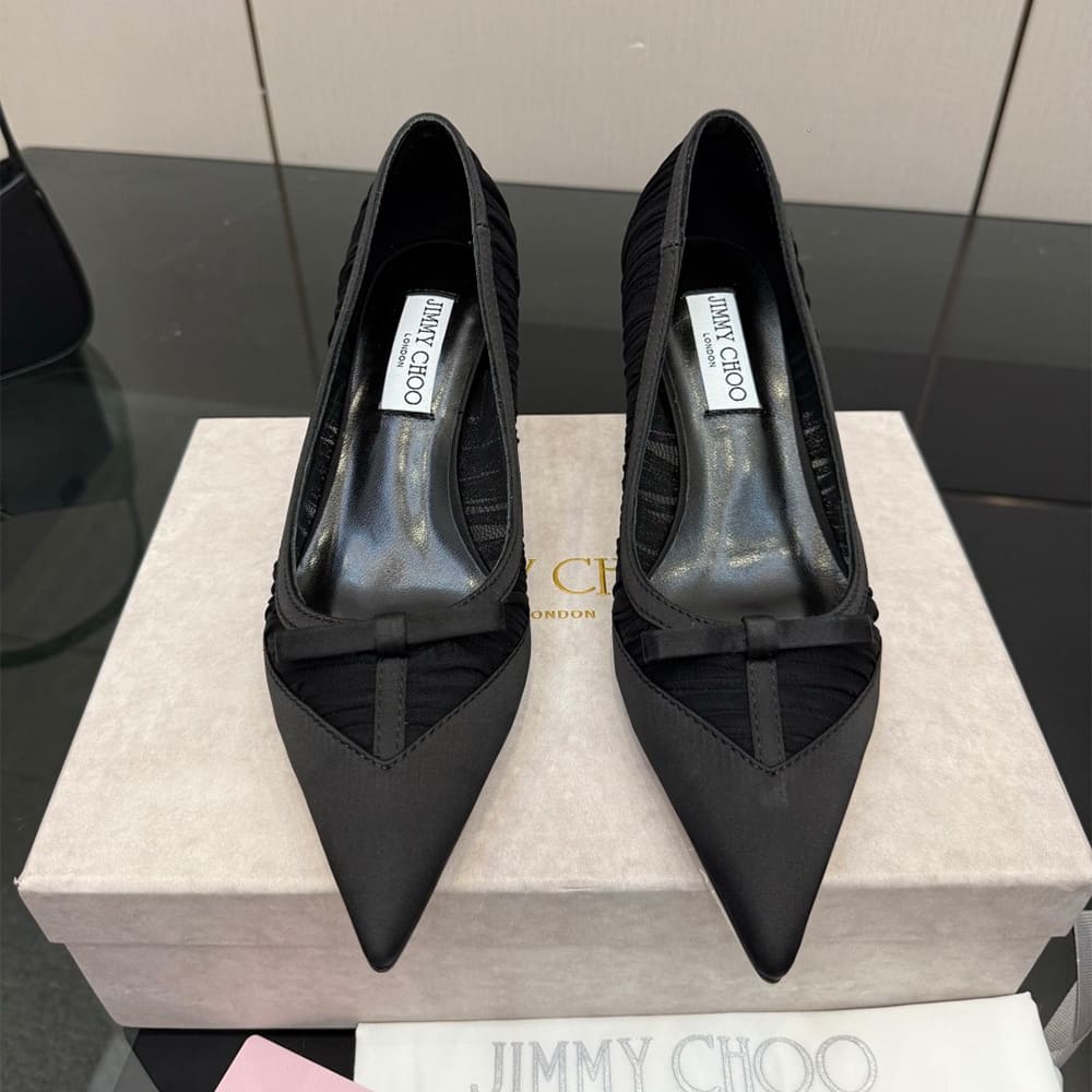 J1m*y Ch00 Ruched Tulle Pumps (EU SIZE 35-42)