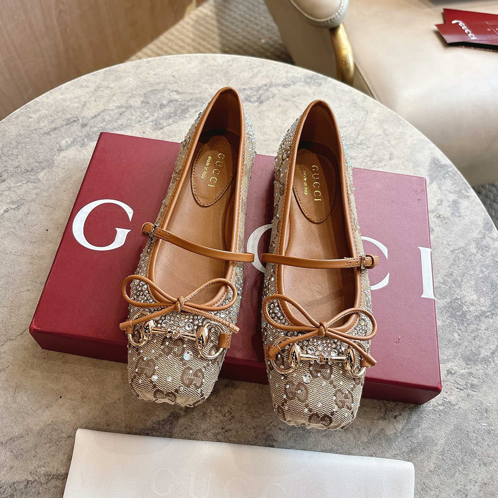 Ballerina donna Gvc*1 con cristalli GG e Morsetto (EU SIZE 35-42)