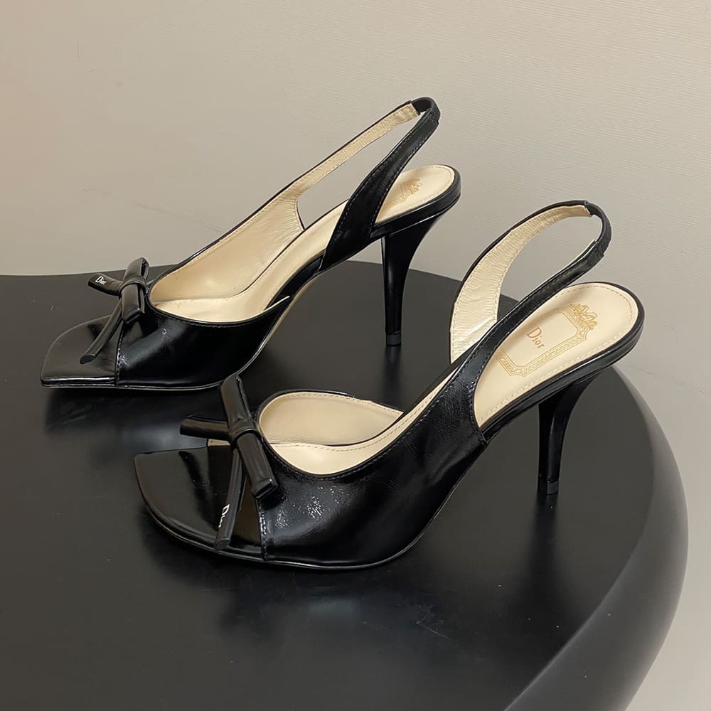 D10r Bow Heeled Slingback Sandal (EU SIZE 35-42)