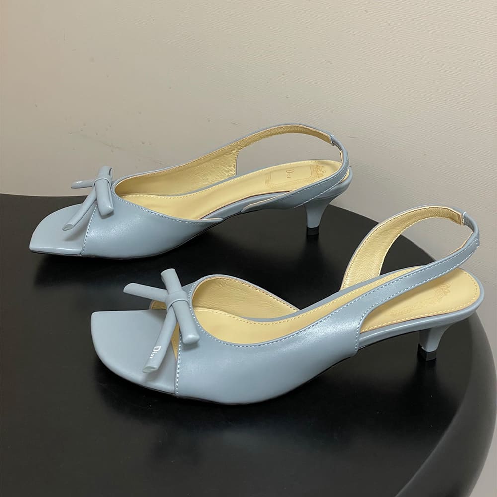 D10r Bow Heeled Slingback Sandal (EU SIZE 35-42)