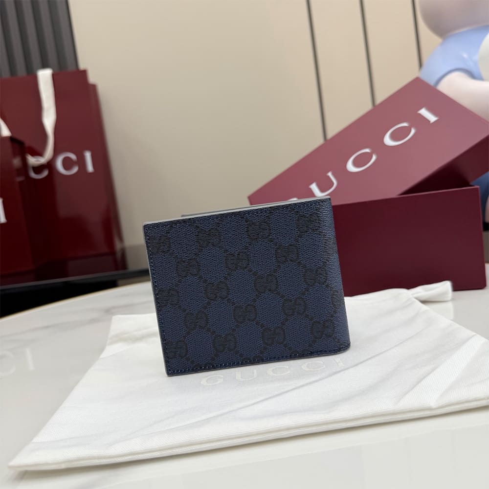 Dusty blue interior GG bi-fold wallet(HIGH-END GRADE)