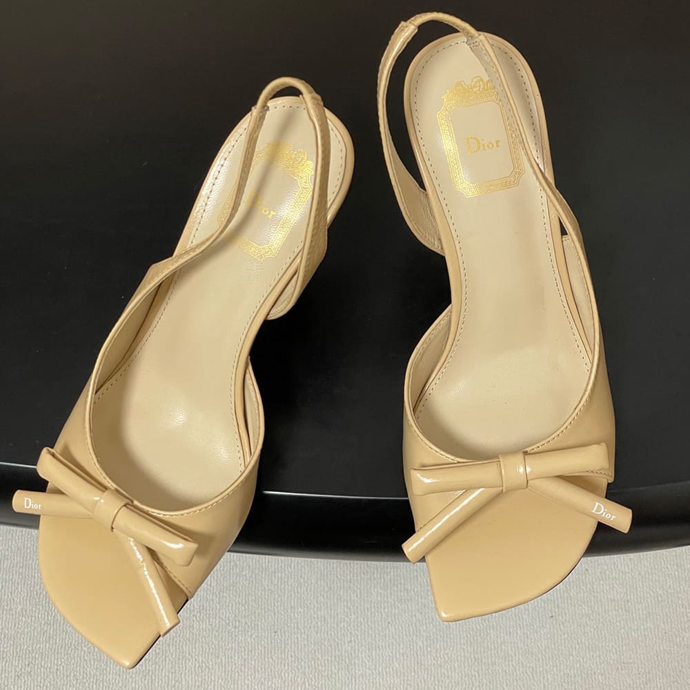 D10r Bow Heeled Slingback Sandal (EU SIZE 35-42)