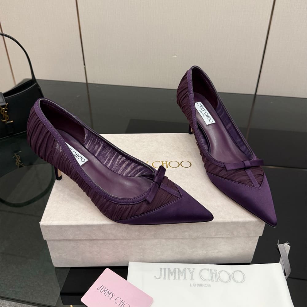 J1m*y Ch00 Ruched Tulle Pumps (EU SIZE 35-42)