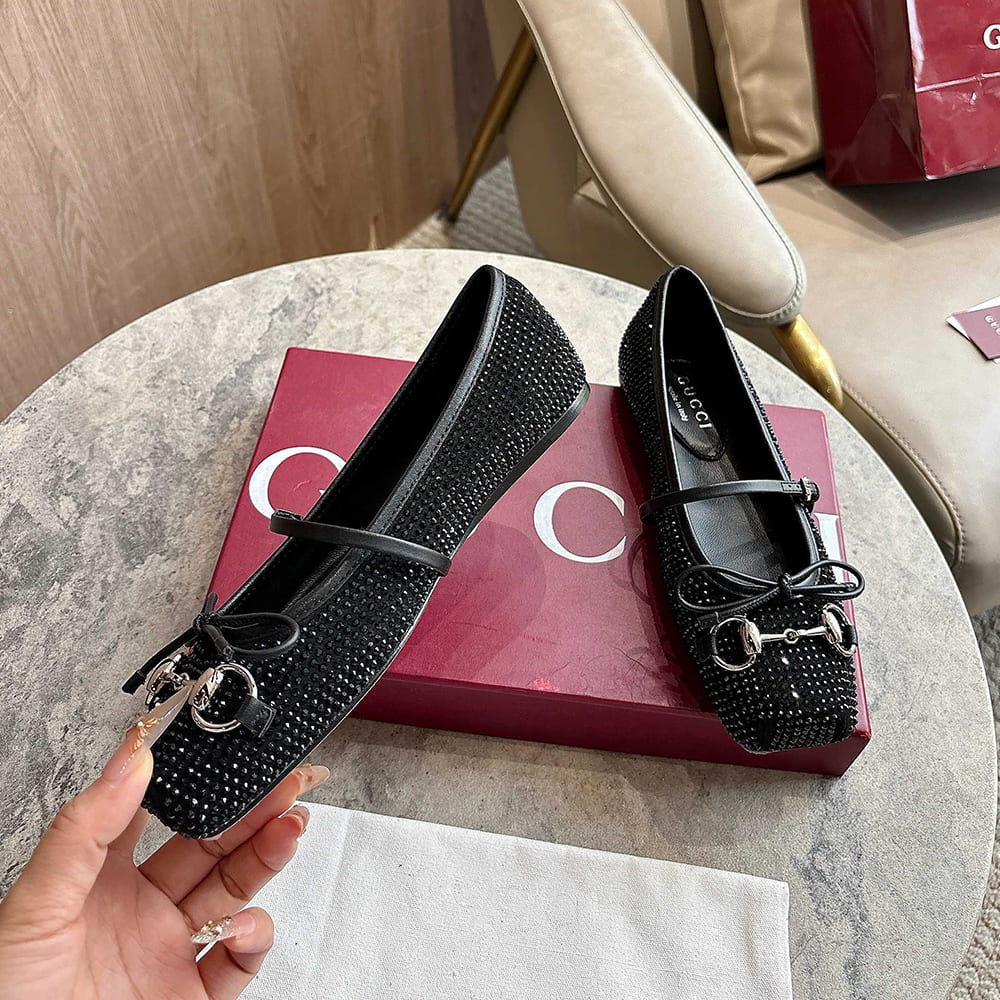 Women’s crystal Gvc*1 Horsebit ballet flat (EU SIZE 35-42)