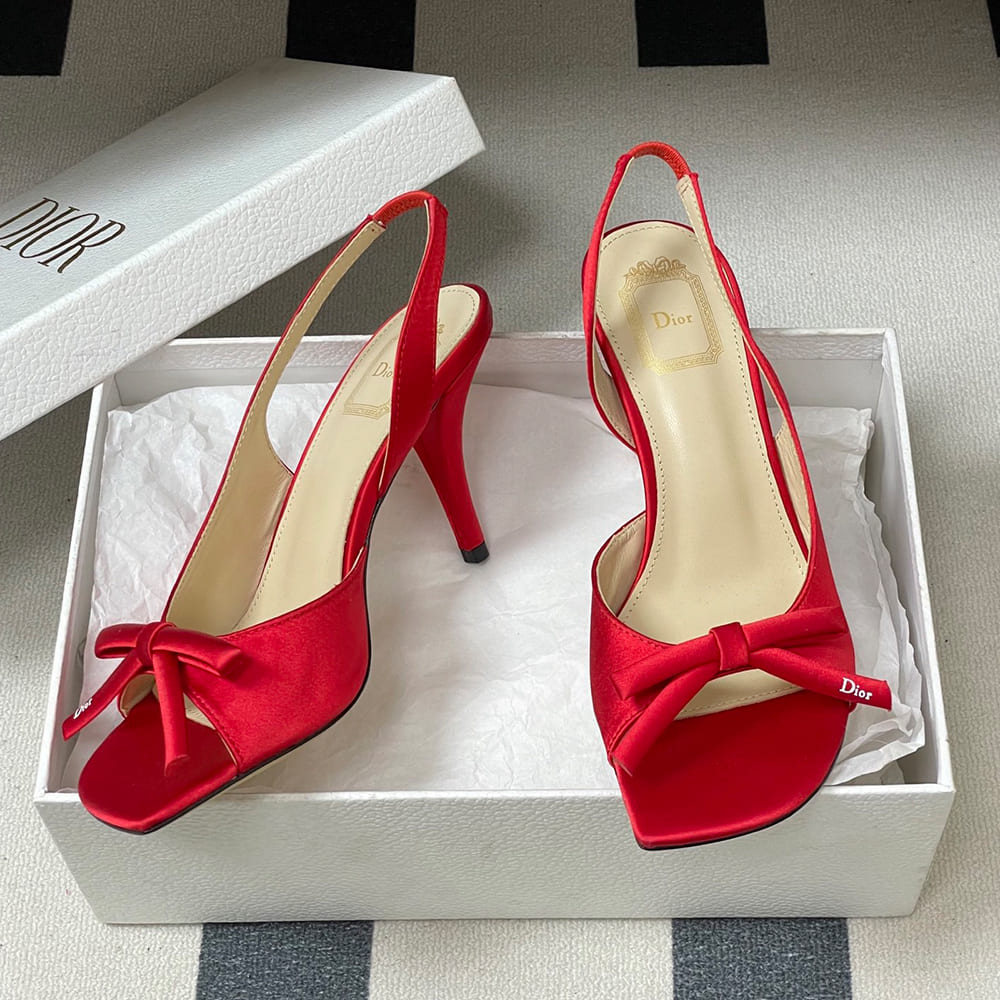 D10r Bow Heeled Slingback Sandal (EU SIZE 35-42)
