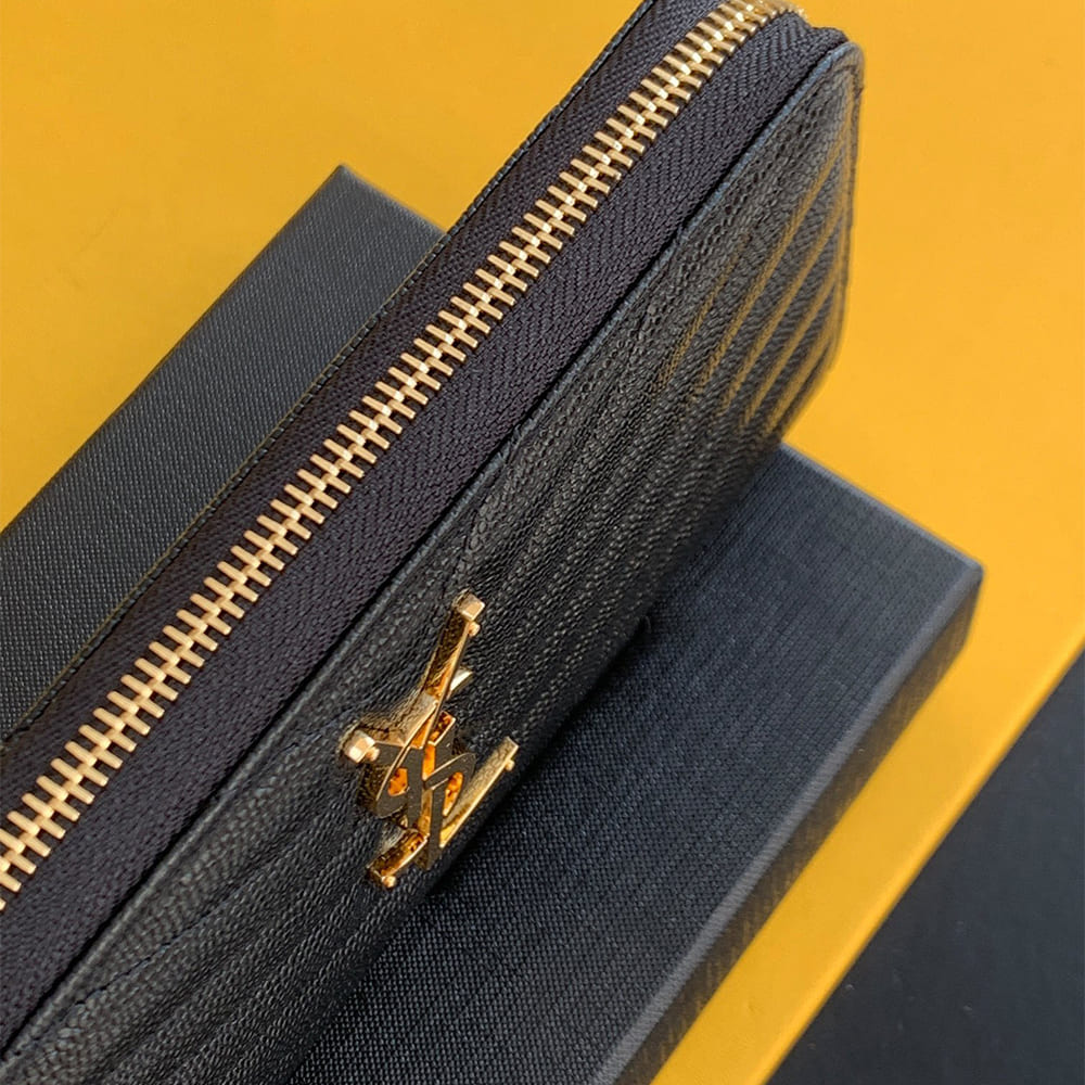 CASSANDRE MATELASS?? ZIP AROUND WALLET IN GRAIN DE POUDRE LEATHER(HIGH-END GRADE)