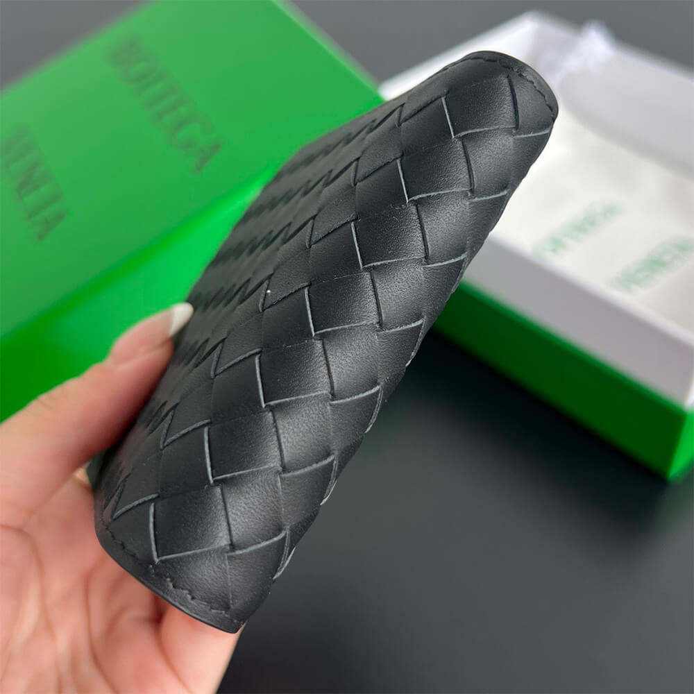 Intrecciato Piccolo Bi-Fold Wallet With Coin Purse(HIGH-END GRADE)