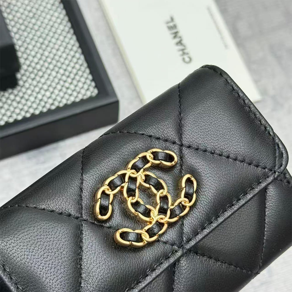 Ch**el 19 Flap Card Holder(HIGH-END GRADE)