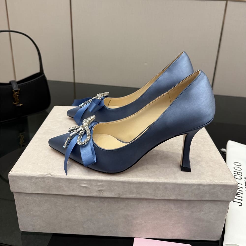 J1m*y Ch00 Crystal-Embellished Satin Pumps (EU SIZE 35-43)