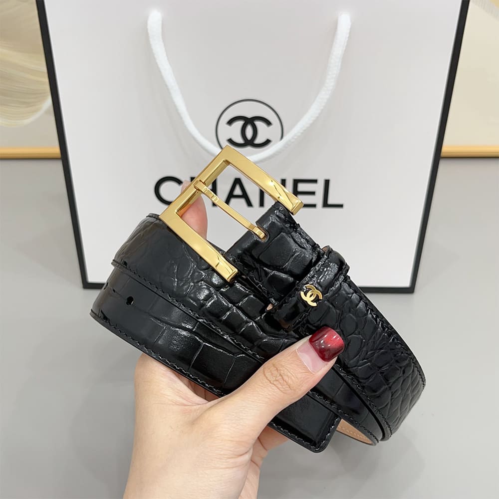 Ch**el Leather belt 30 mm