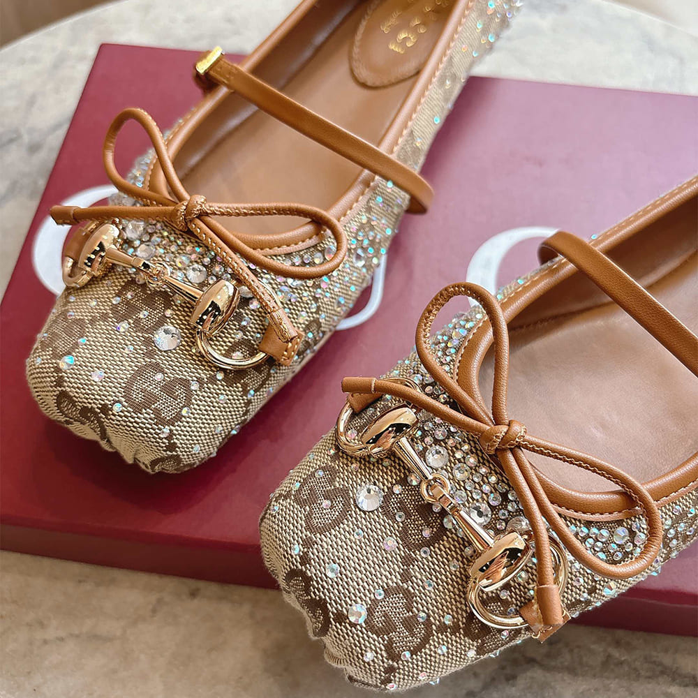 Ballerina donna Gvc*1 con cristalli GG e Morsetto (EU SIZE 35-42)
