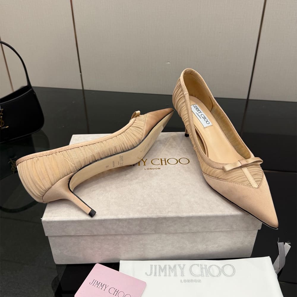 J1m*y Ch00 Ruched Tulle Pumps (EU SIZE 35-42)