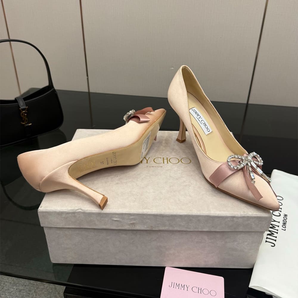 J1m*y Ch00 Crystal-Embellished Satin Pumps (EU SIZE 35-43)