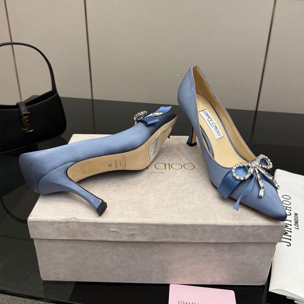J1m*y Ch00 Crystal-Embellished Satin Pumps (EU SIZE 35-43)