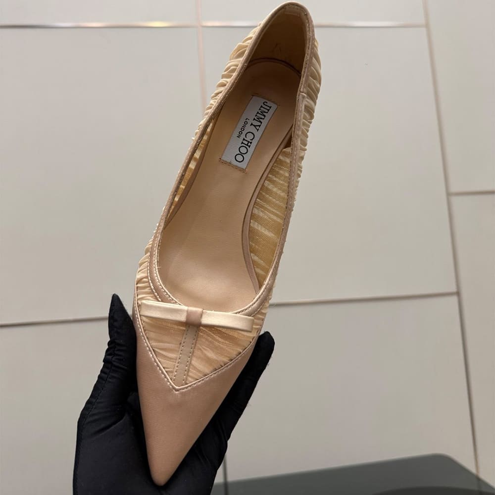 J1m*y Ch00 Ruched Tulle Pumps (EU SIZE 35-42)