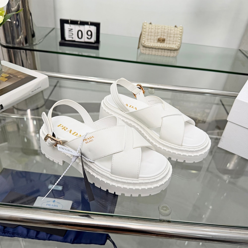 Pra*a Crisscross Leather Sandals (EU SIZE 35-42)