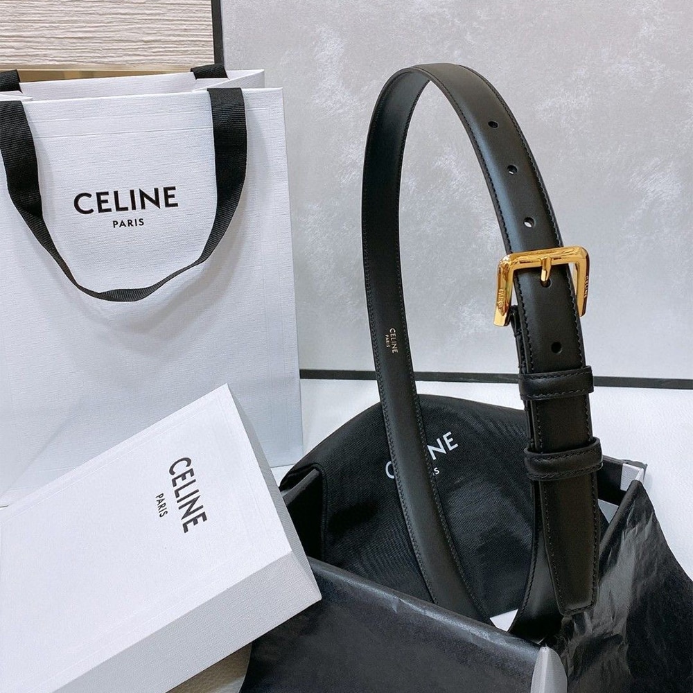 Ce1i*e TRIOMPHE TAURILLON Leather BELT 25MM