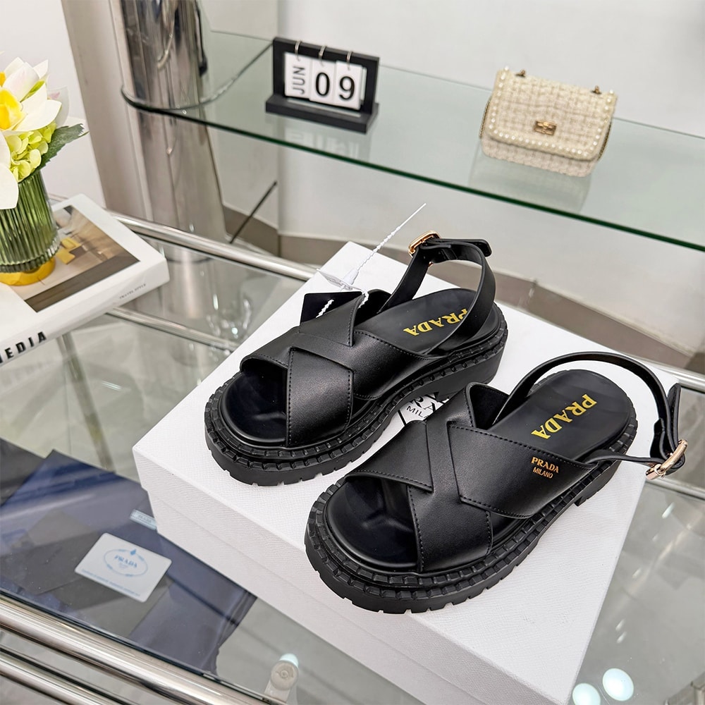 Pra*a Crisscross Leather Sandals (EU SIZE 35-42)