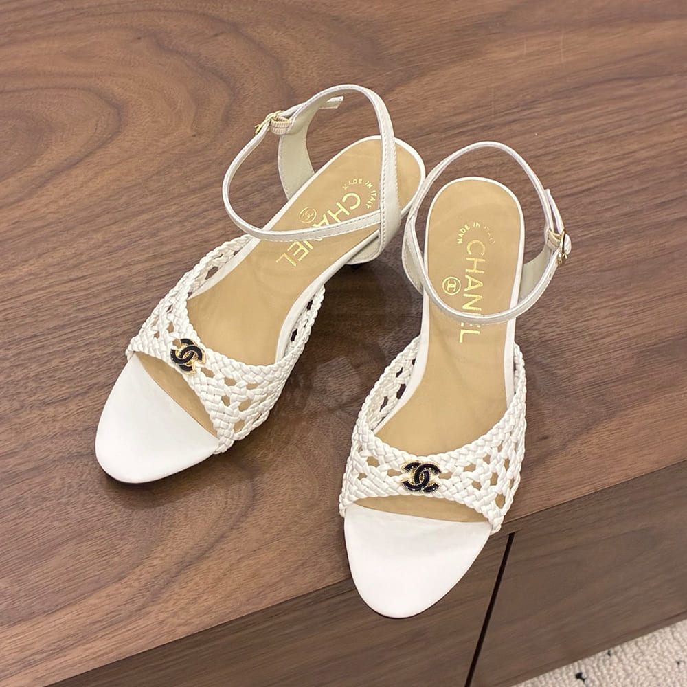 Ch**el Braided Ankle-Strap Sandals (EU SIZE 35-41)