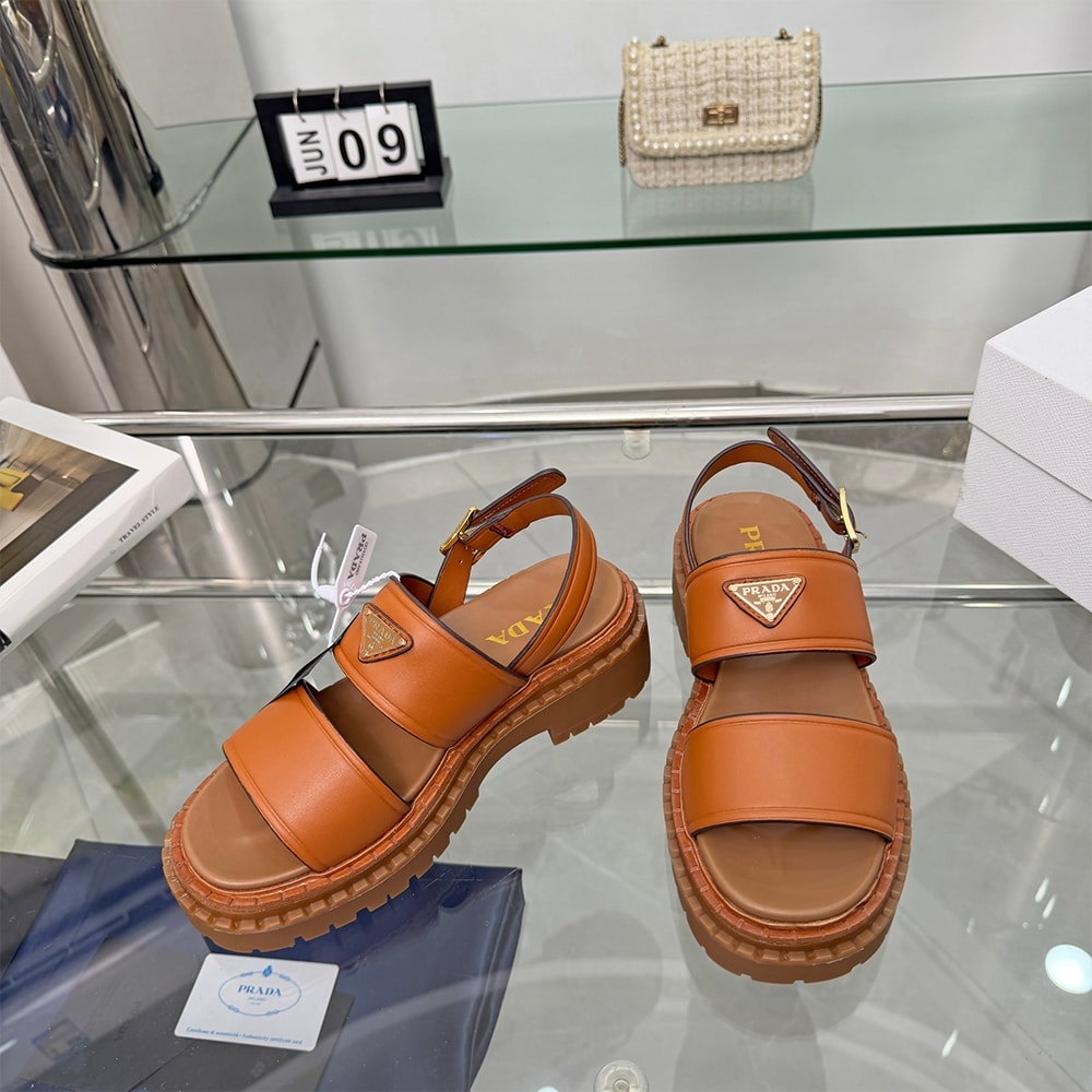 Pra*a Leather Platform Sandals (EU SIZE 35-42)