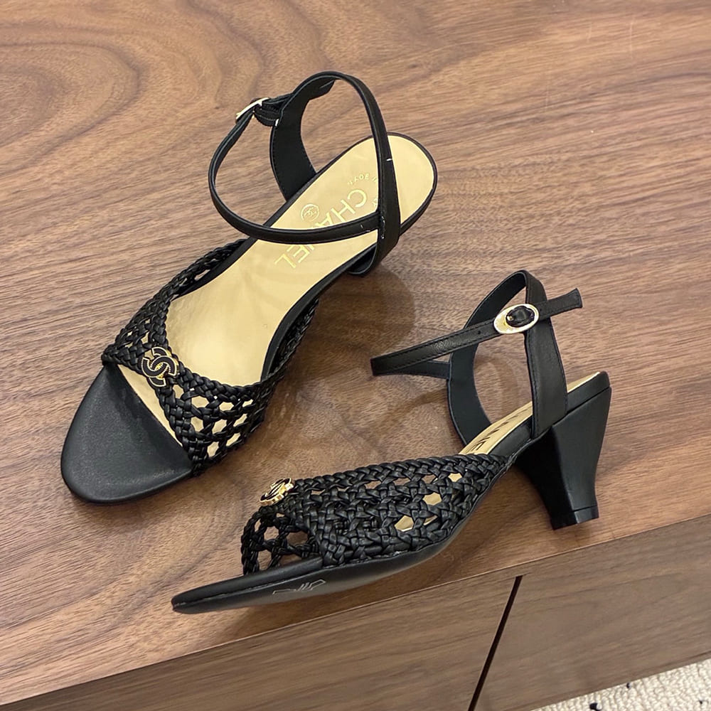 Ch**el Braided Ankle-Strap Sandals (EU SIZE 35-41)