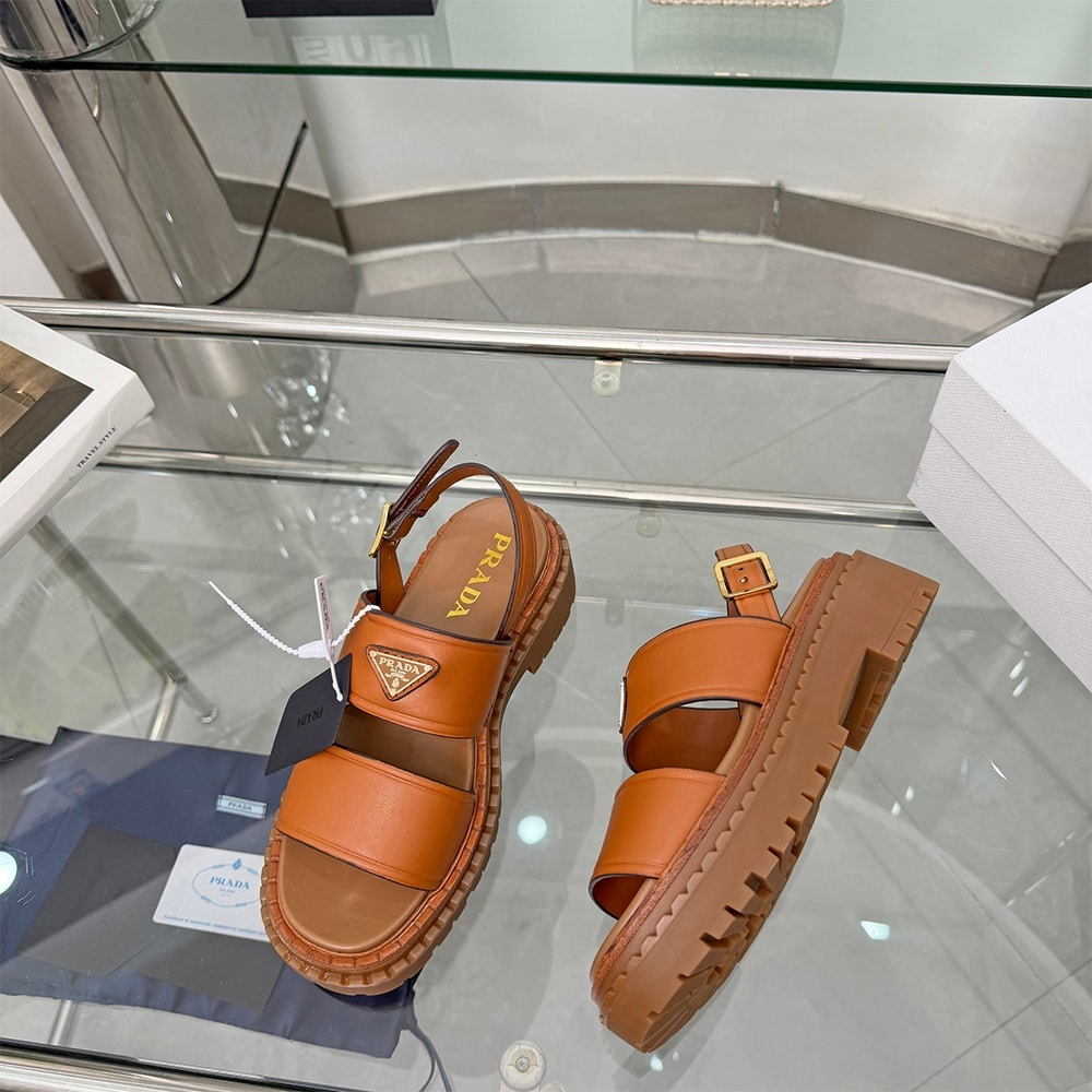 Pra*a Leather Platform Sandals (EU SIZE 35-42)