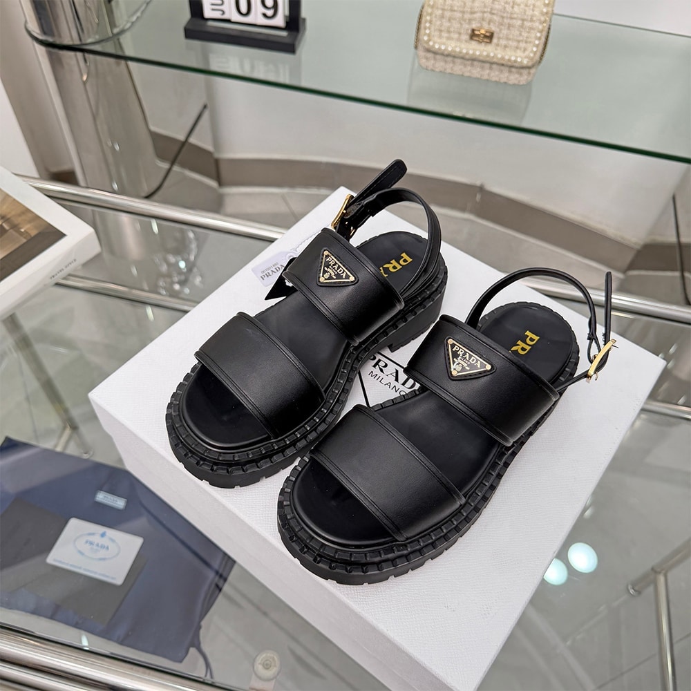 Pra*a Leather Platform Sandals (EU SIZE 35-42)