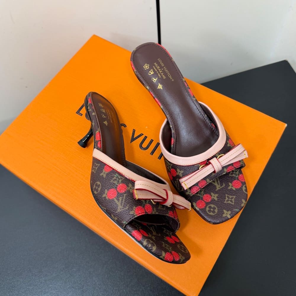 LV x TM Cherry Monogram Heeled Mules (EU SIZE 35-42)