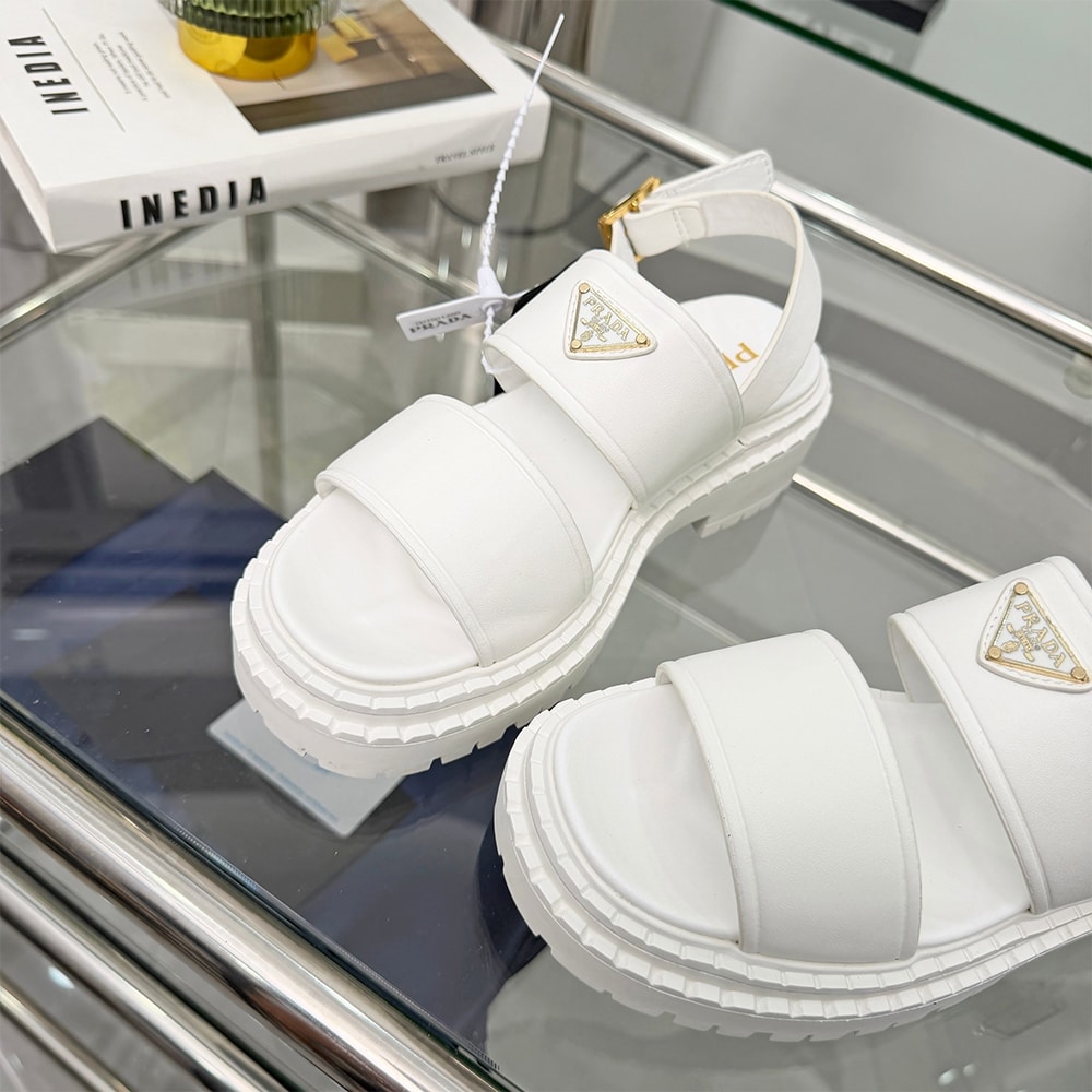 Pra*a Leather Platform Sandals (EU SIZE 35-42)