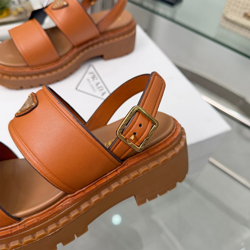 Pra*a Leather Platform Sandals (EU SIZE 35-42)