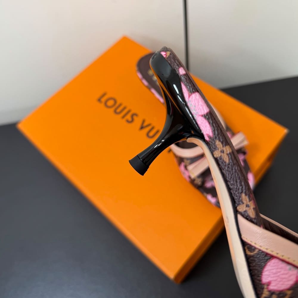 LV x TM Cherry Blossom Monogram Heeled Mules (EU SIZE 35-42)