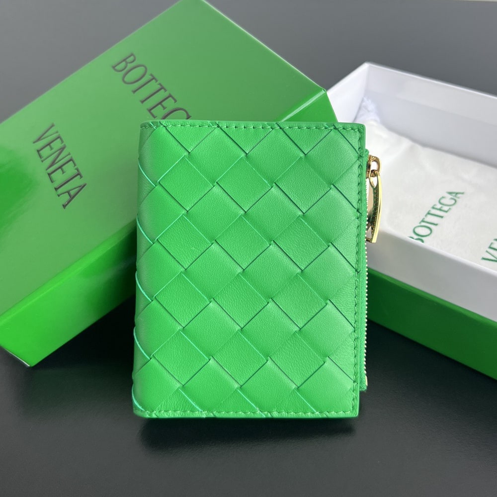 B0tt*ga Ven*ta Intrecciato Small Bi-Fold Wallet(HIGH-END GRADE)