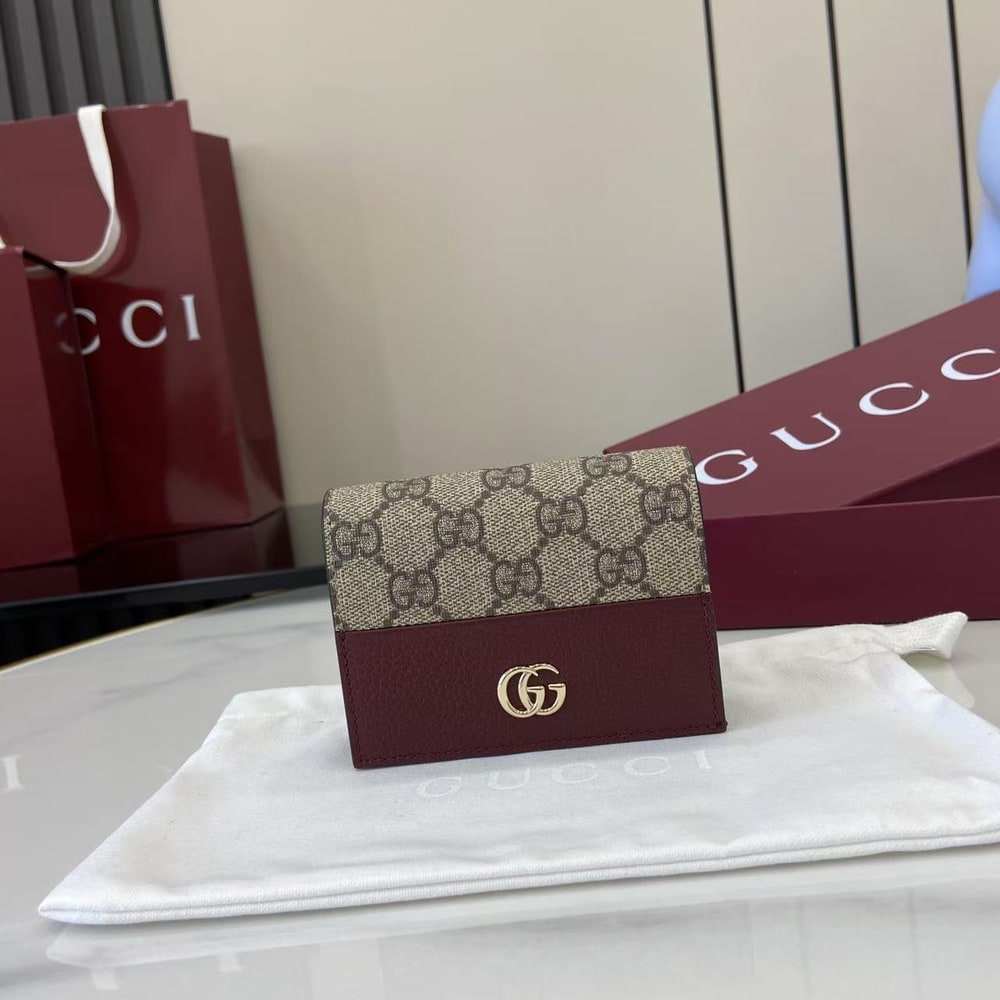 Gvc*1 Bi-color GG Marmont small wallet(HIGH-END GRADE)