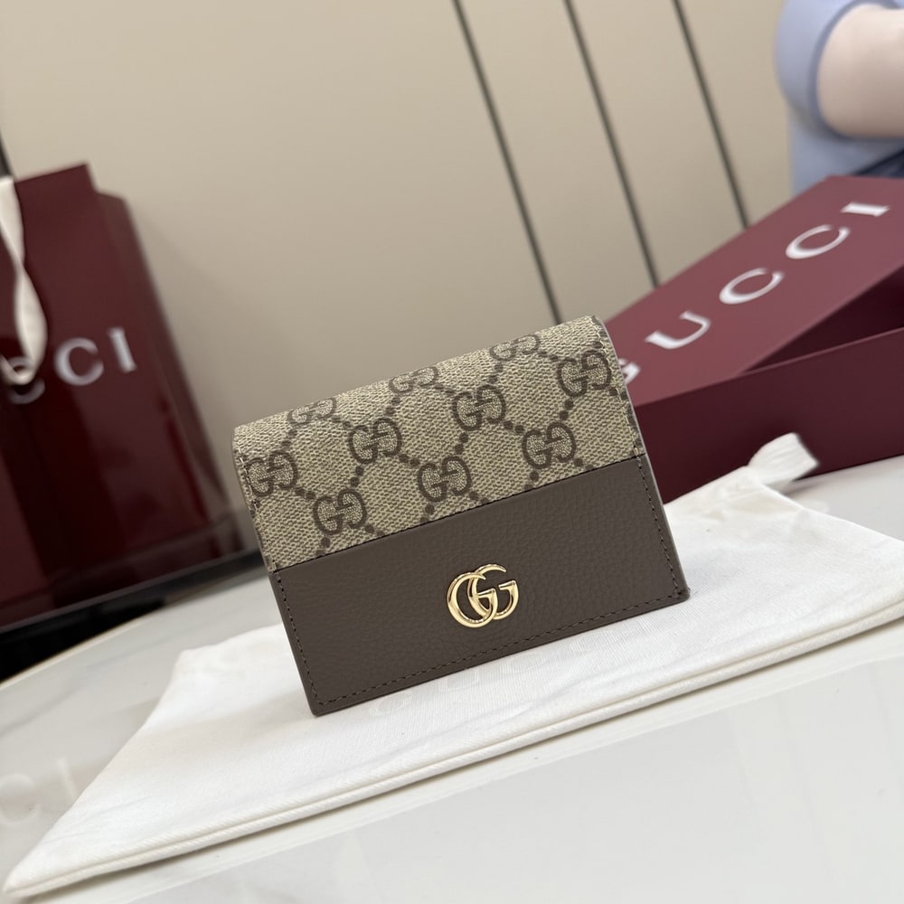 Gvc*1 Bi-color GG Marmont small wallet(HIGH-END GRADE)