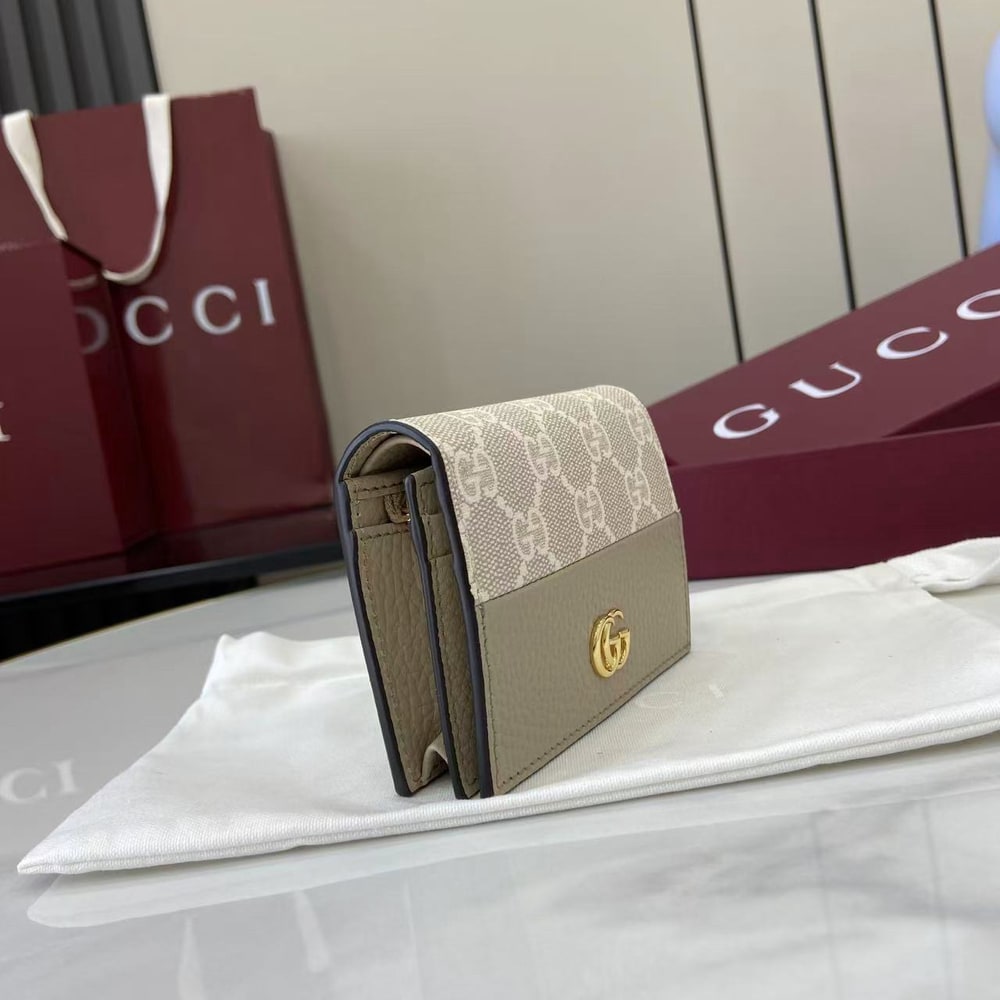 Gvc*1 Bi-color GG Marmont small wallet(HIGH-END GRADE)