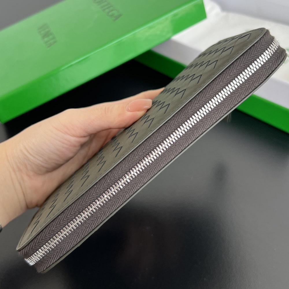 B0tt*ga Ven*ta Intrecciato Piccolo Zip Around Wallet(HIGH-END GRADE)