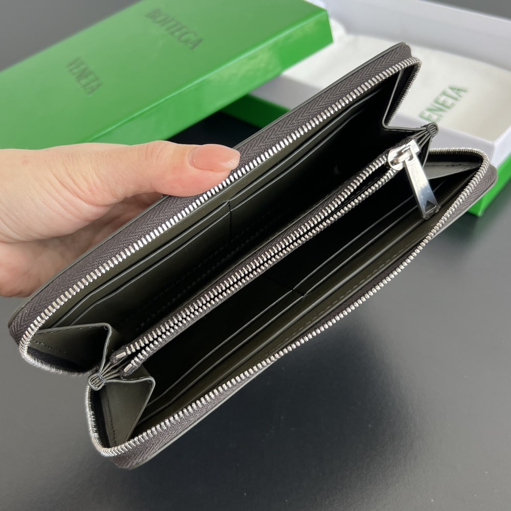 B0tt*ga Ven*ta Intrecciato Piccolo Zip Around Wallet(HIGH-END GRADE)