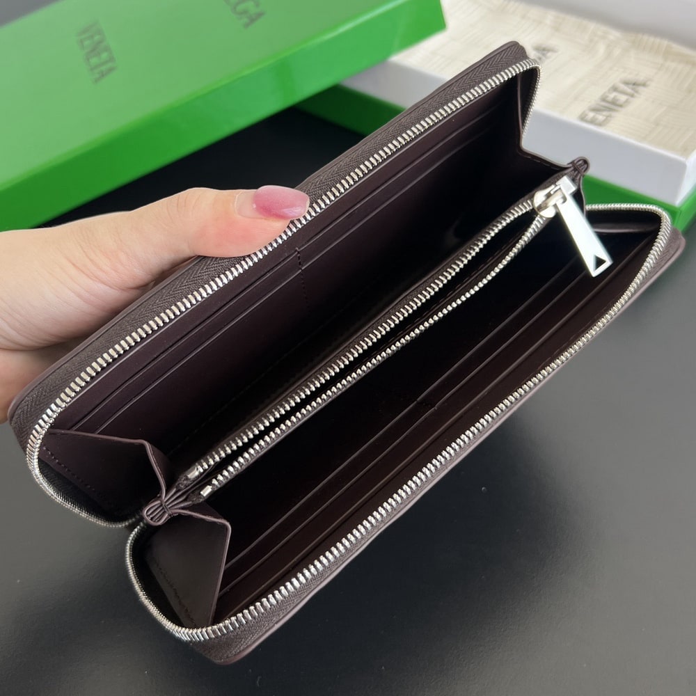 B0tt*ga Ven*ta Intrecciato Piccolo Zip Around Wallet(HIGH-END GRADE)
